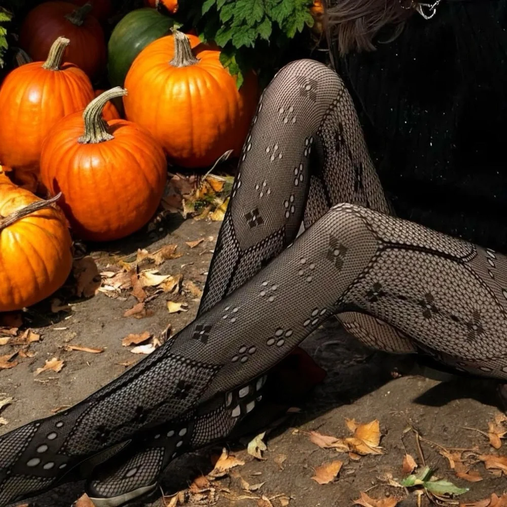 Women's Black Fishnet Tights Sheer Mesh Pantyhose Fashionable Stockings One Size